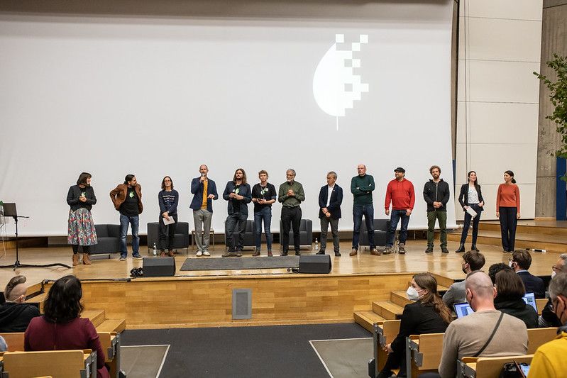 Representatives of the 13 Organisations which are running the B & B Conference together on the opening stage. Picture: Silke Mayer